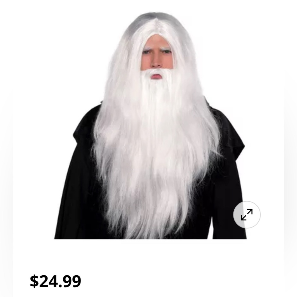 White Wig and Beard for Halloween Costume Dumbledore Harry Potter Gandalf LOTR